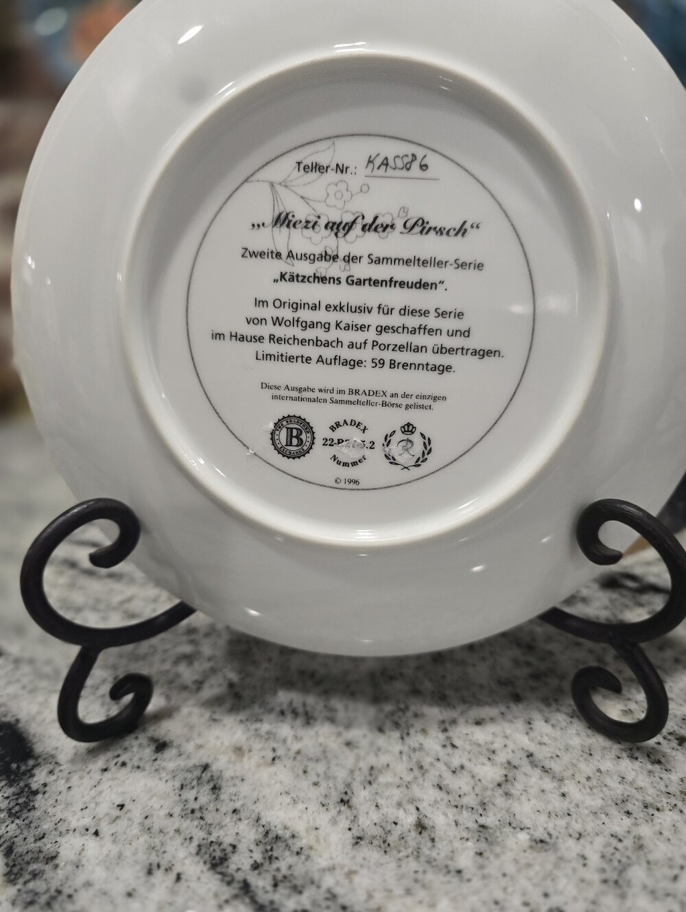 Kitty German Plate - Picture 3 of 3